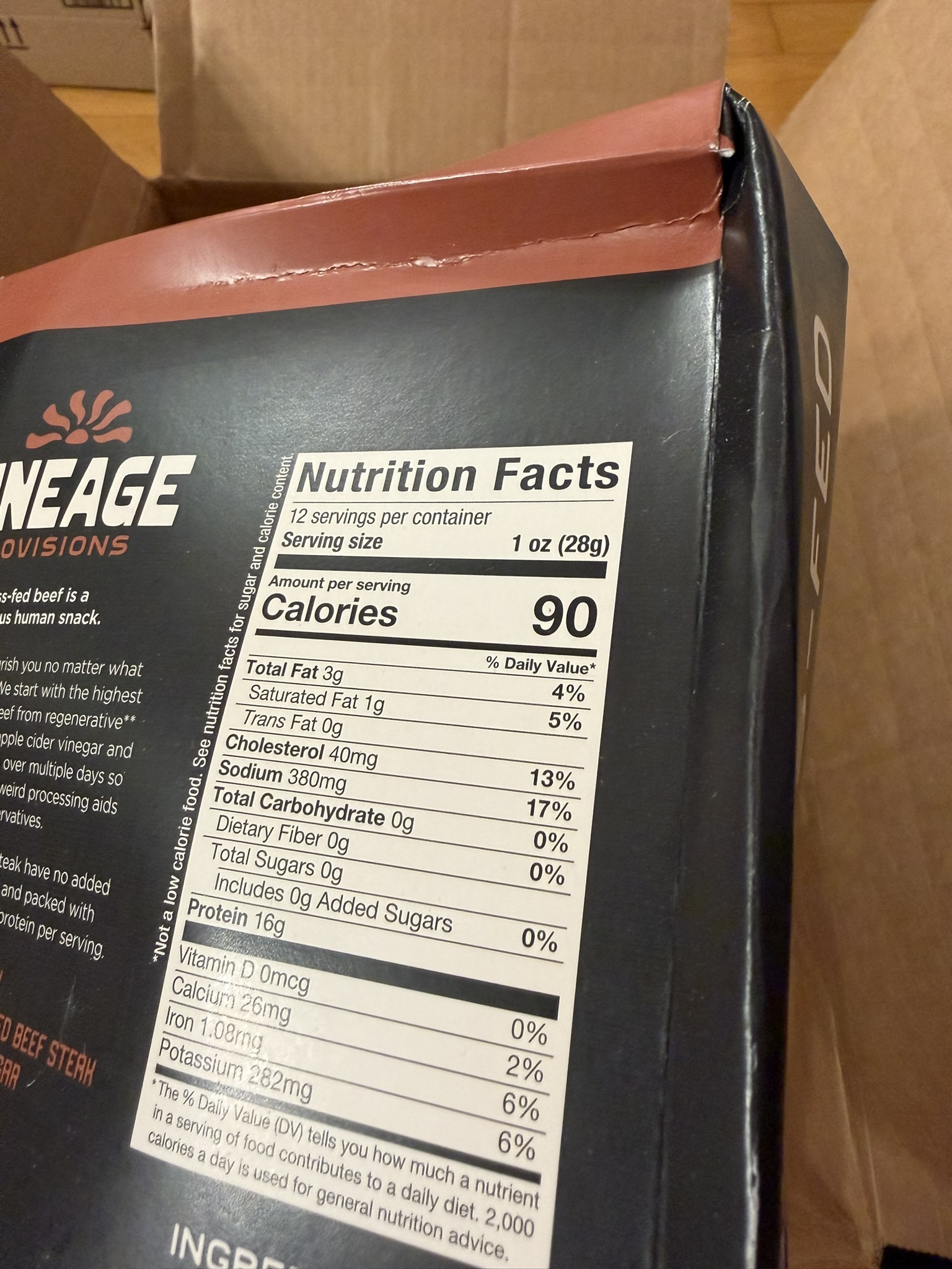Product carton with a damaged seam after shipment